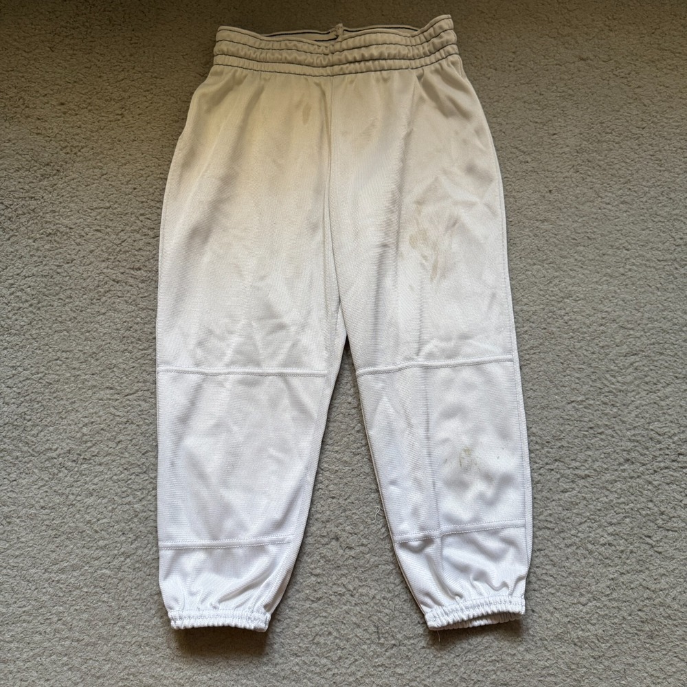 Wilson Baseball Pants White Kid's Size Large Kids Polyester Drawstring Pocket